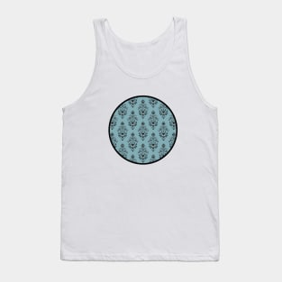 Haunted Mansion Wallpaper Light Blue #Muted Tank Top